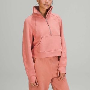 EUC Lululemon Scuba Oversized Funnel Neck, M/L, Pink Savannah